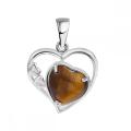 Tigers Eye Love Heart Stankstone Cool Gemstone Ожерелья для женщин