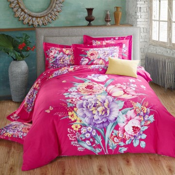 plain  printed  bedding set