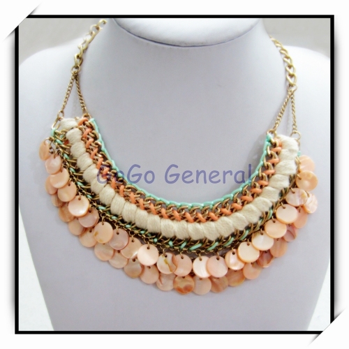Blush Shell Wedding Gold Necklace Designs