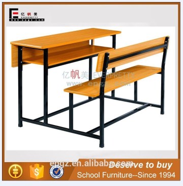 Modern High School Furniture Classroom Double Seats with Table