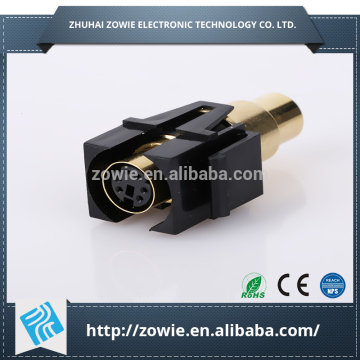 Flush type PS2 jack to jack Keystone 6pin mini din