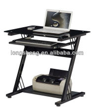 L shape Small Glass Office Computer Desk