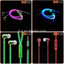 Promotional Gift EL LED Cable Glowing Headphones Customized Color Change Earphones
