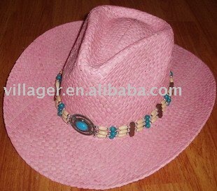 cowboy hat , raffia straw hat