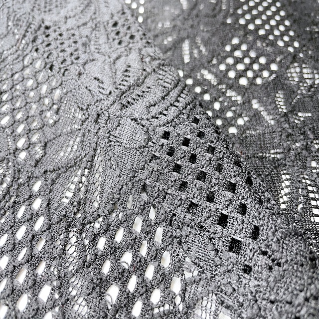 Shaoxing knit stock textile market korean wholesale fabric lace nylon fabric price for wedding dress