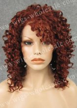 Short curly auburn short spring curls lace front wigs synthetic can beauty short wigs for women