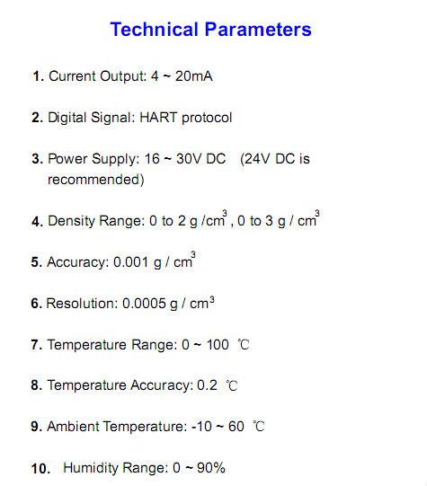 Cheap price liquid density sensor /density meter made in China for food application