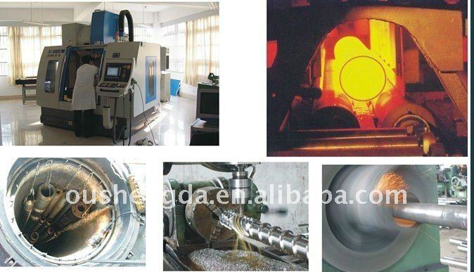 dubbelskruv extruderingsskruv för gummi med extramaterial ZHOUSHAN TILLVERKARE COLMONOY Stellite BIMETALLIC