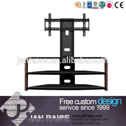 Durable structure black glass tv stand,glass lcd tv stand,modern glass shelf tv stand