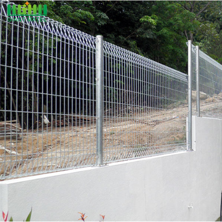 Galvanized BRC Roll Top Mesh Fence Panels
