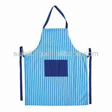 Cotton cooking apron, logo printing promotional cotton apron