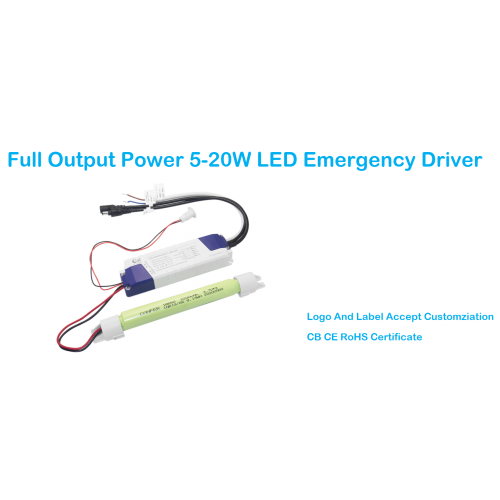 Fuente de alimentación de emergencia LED recargable con batería