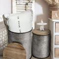 Farmhouse Furniture Galvanized Metal Stool