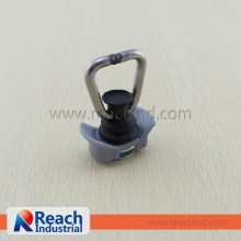 Olive Airline Track Single Stud Fitting with D Ring