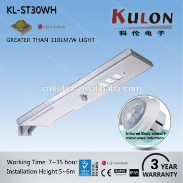 30w aluminum Plaza application All in one led solar street lights