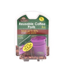 2 Pack Stainless Steel & Plastic Refillable Coffee Capsule Filters