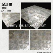 Capiz mother of pearl wall paper silver white capiz sea shell mosaic tile