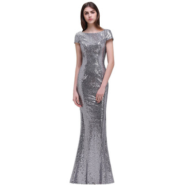 New Fashion Comfortable Gold or Silver Formal Bridesmaid Dress Designer Wedding Dress