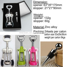 wine opener and wine stopper set,wine bottle tool sets