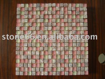 Mixed Marble And Glass Mosaic