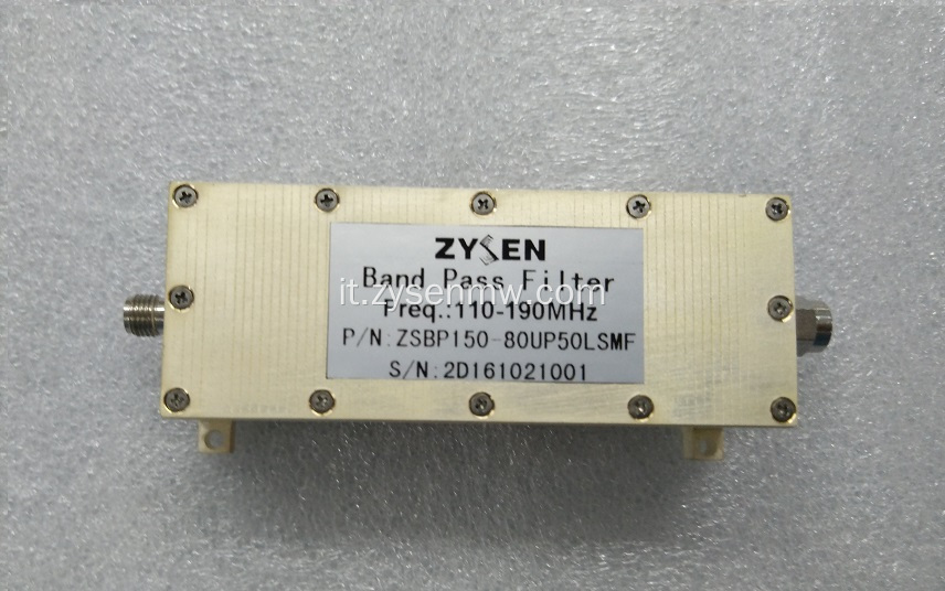 Filtro Bandwass LC 110-190MHz