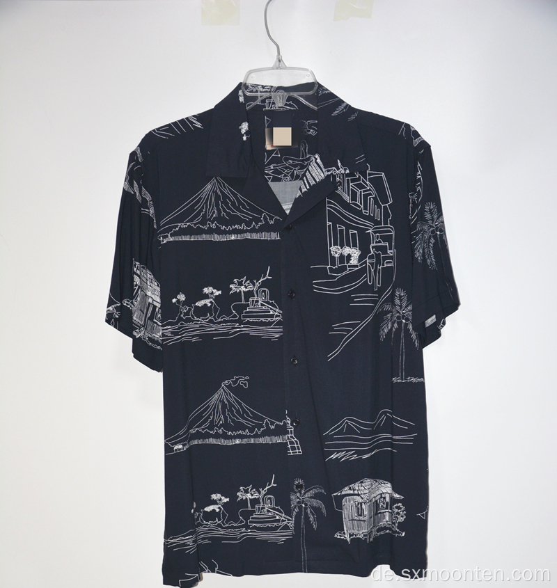 Baumwolle Casual Graphic Print Shirt