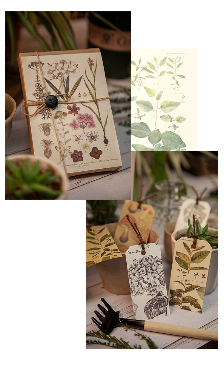 Flower Plants Printing Design DIY Scrapbook Notes Pad