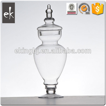 2016 hot selling custom borosilicate glass bell miniature lidder jar