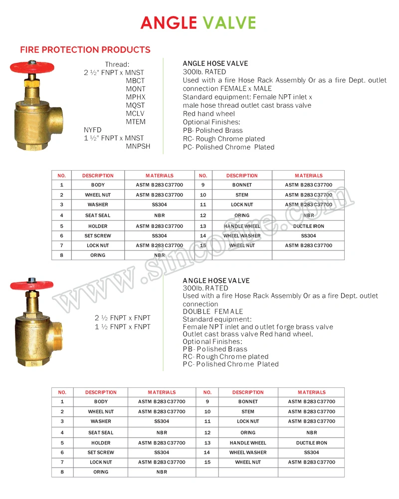 Fire Hose Landing Valve F (NPT) X M (NST)