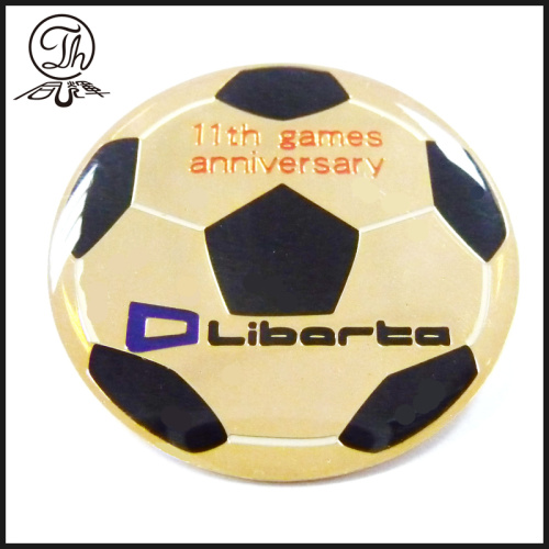 Epoxy coating Soccer pin badge