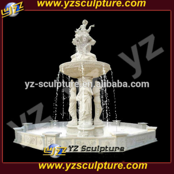 outdoor modern beautiful carved stone fountain with figures