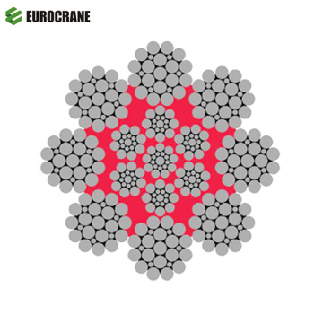 Krandrahtseil, bestehend aus Stahldrähten mit hoher Stahl