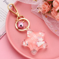 custom liquid keychain Star Shaped Quicksand Keychains Factory