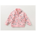 Girl's Cute Print Fleece Coat