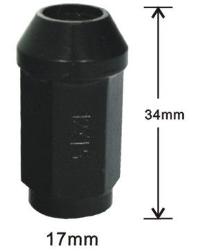 Black 34mm acorn nuts