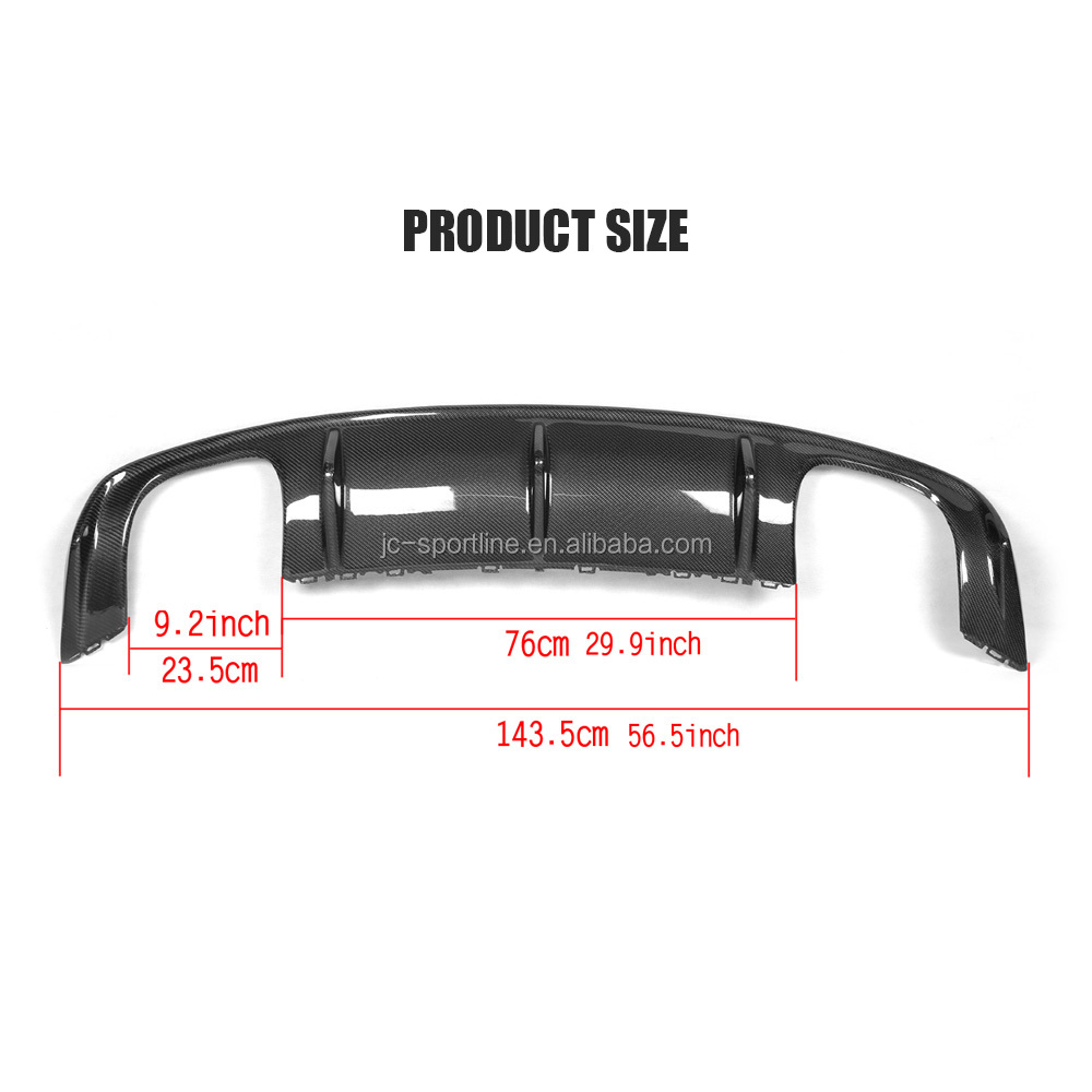 S3 Carbon Fiber Rear Diffuser for Audi A3 8V SLINE S3 Sedan 4-Door 14-16