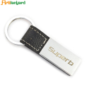 Logotipo do cliente PU Leather Keychain