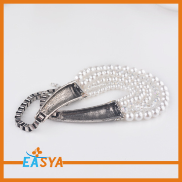 Fashion Initial Chain Pearl Necklace Jewelry