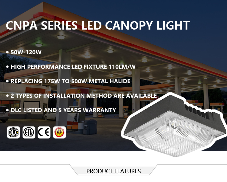 Petrol Station Ceiling Mounted Underground Parking Area Garage LED Canopy Light