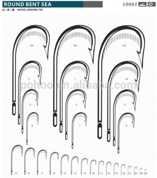 ROUND BENT fishing hooks mustad size