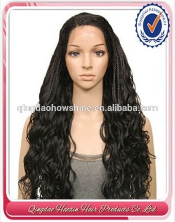 Hot sale braided full lace front wigs for black women micro braided lace wigs