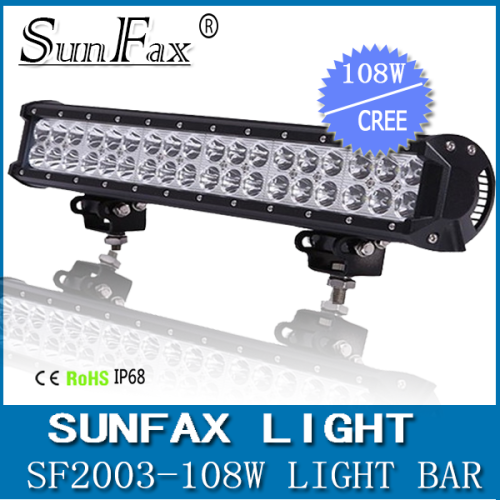 New Wholesale Compact & Powerful 12v 17inch offroad 100% Waterproff Test 108W LED Light Bar for trucks/UTV/OFF ROAD
