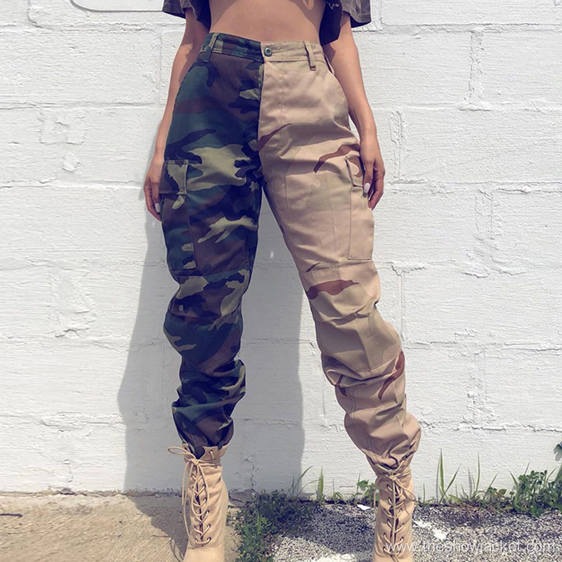 High quality Street Wear Camouflage Cargo Pants Women