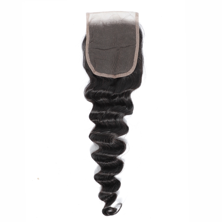 high quality 100% human hair 10A grade deep wave human hair weave bundles and closure cuticle aligned virgin hair extention