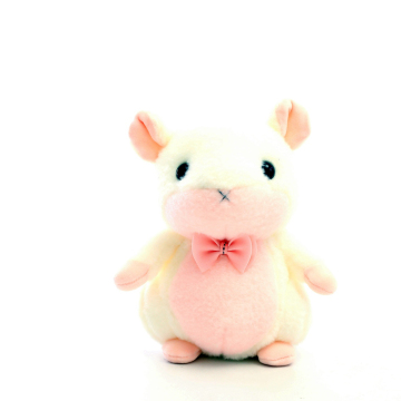 Wholesale Soft Cartoon Gray Mouse Plush Toy with Bow Tie