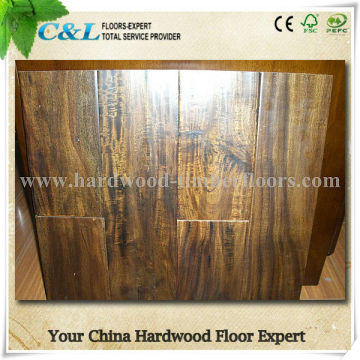 High quality handscraped solid acacia wood flooring