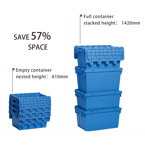 Fäst lock Nest och Stack Container Toes