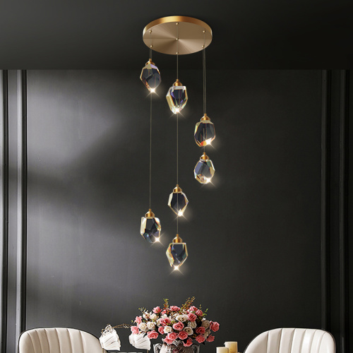 LEDER Black Bedroom Chandeliers Crystal