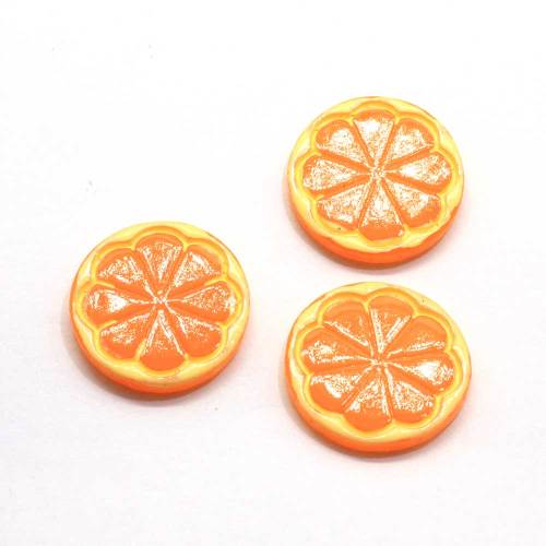 Super Quality Simulation Orange Slice Resin Cabochon For DIY Toy Phone Shell Ornaments Or Kids Bedroom Decor
