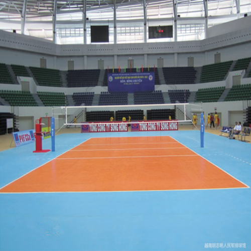 Pisos de cancha de voleibol en los interiores